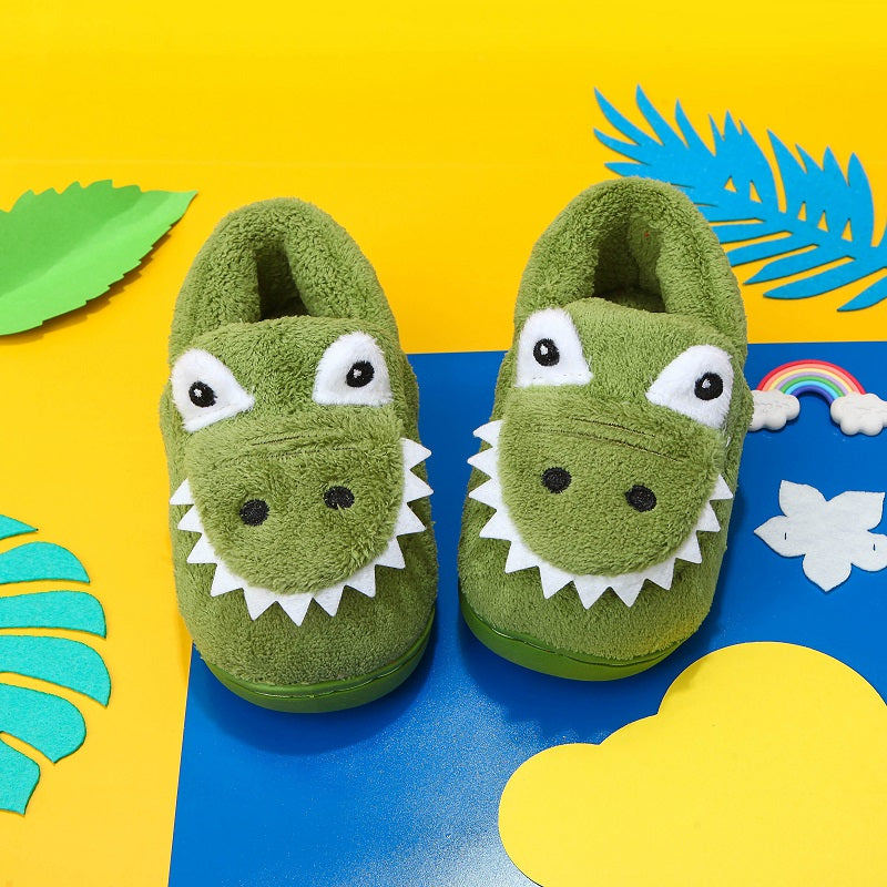Flauschige Dinosaurier-Pantoffeln für Kleinkinder - WARM AND COZY