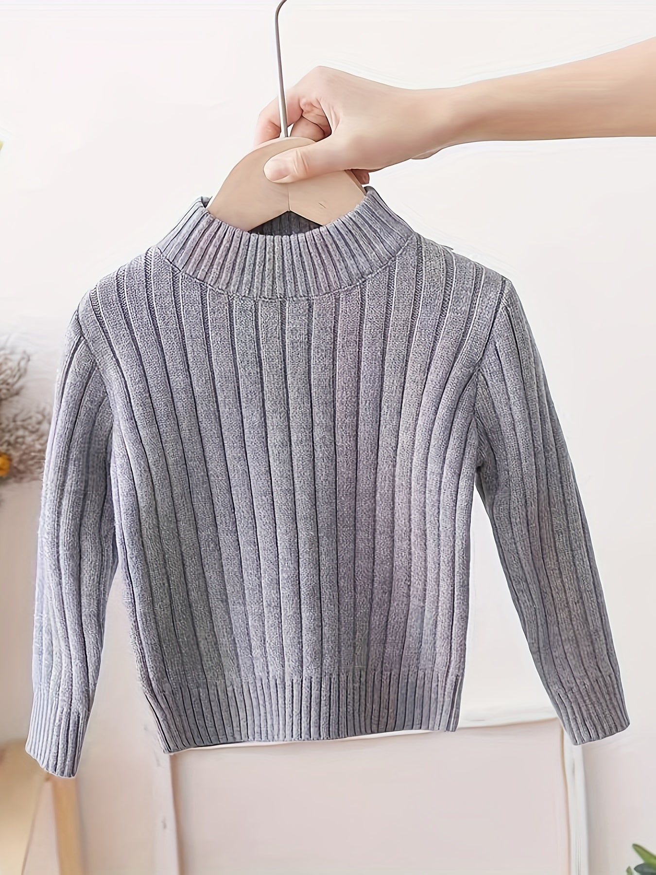 Lässiger Rollkragenpullover für Jungen und Mädchen