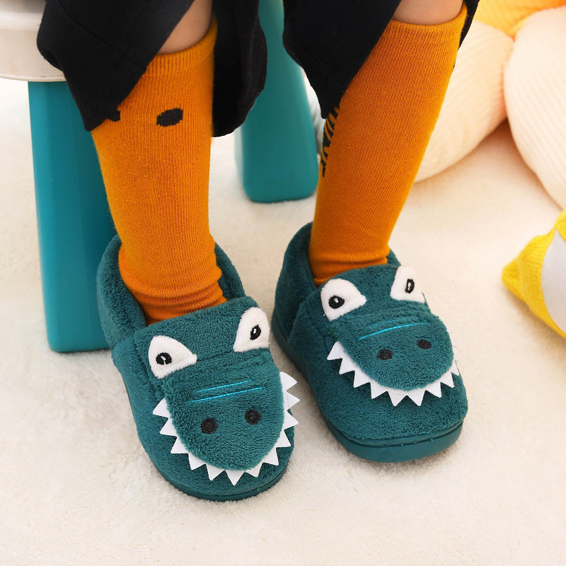 Flauschige Dinosaurier-Pantoffeln für Kleinkinder - WARM AND COZY